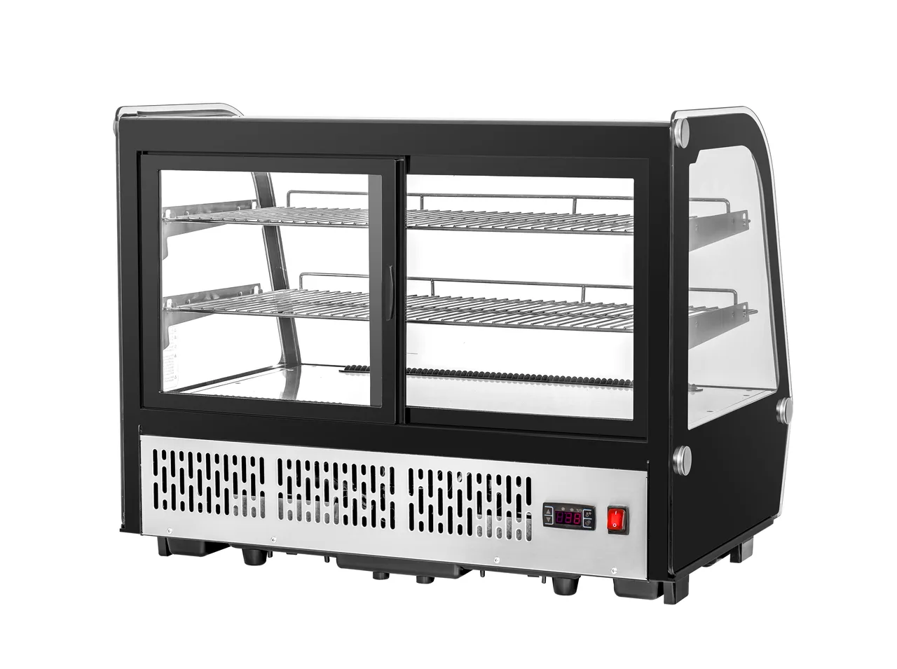 Migali C-56CTC-35 Refrigerated Case, 34" Wide, 5.7 cu ft, Steel, Glass Doors, 2 Shelves, LED, R290