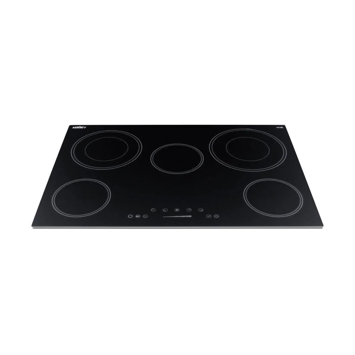 Summit CR5B30T7B 30" ElectricRadiant Cooktop w/ (5) Burners, Black Ceramic Glass, Digital Controls, 7.2 kW, 240v