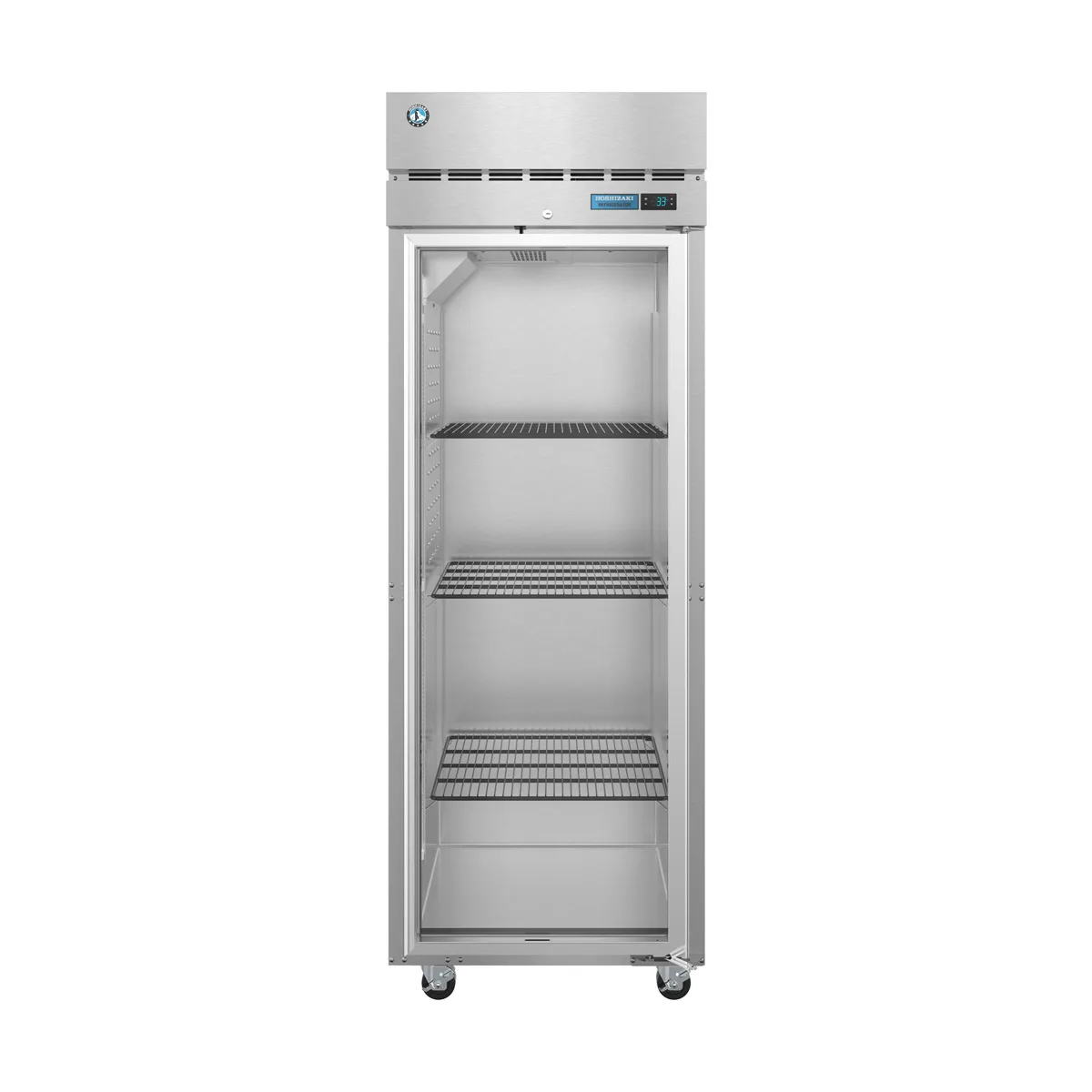 Hoshizaki R1A-FG 27" 1-Section Reach-In Refrigerator w/ Glass Door, Top Mounted, Stainless Steel, 23 cu. ft.