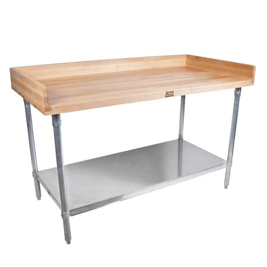 John Boos DNS12 Work Table, Baker'S Top, 120"W X 30"D
