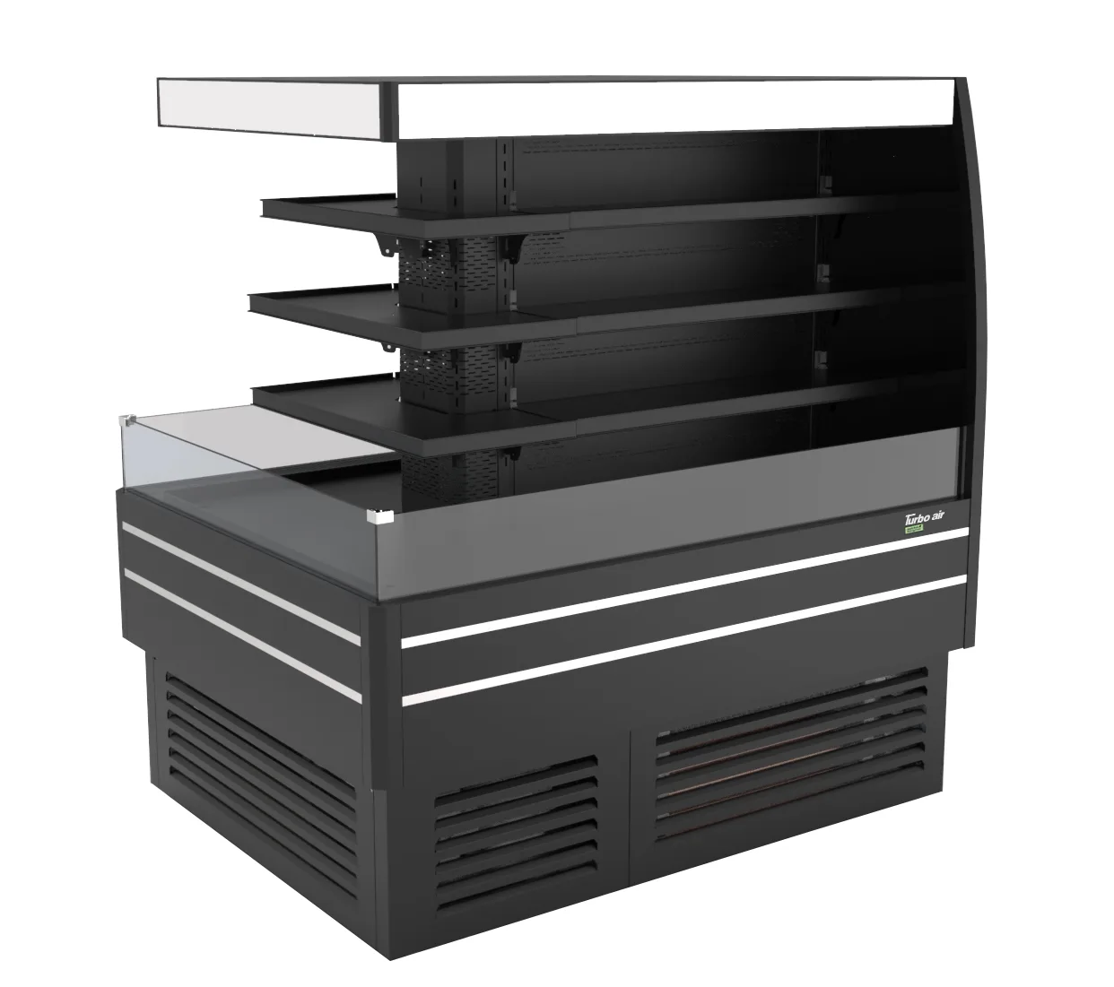 Turbo Air TIOM-36CSB-N 62" Island Display Self-Serve Refrigerated Merchandiser in Black