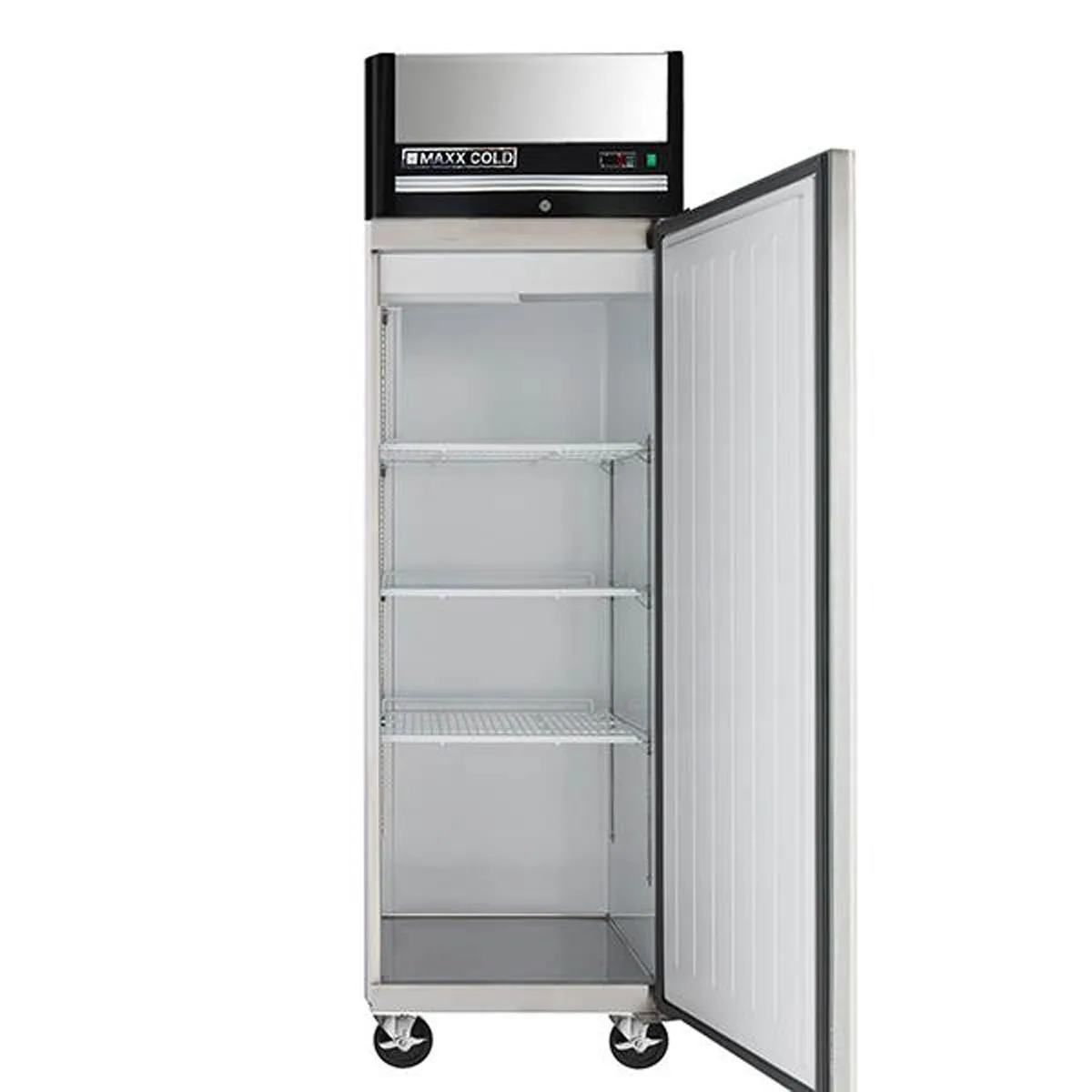 Maxx Cold MXCF-23FDHC 26.75" 1-Solid Door Reach-In Freezer, Top Mounted, 23 cu. ft., Stainless Steel Exterior