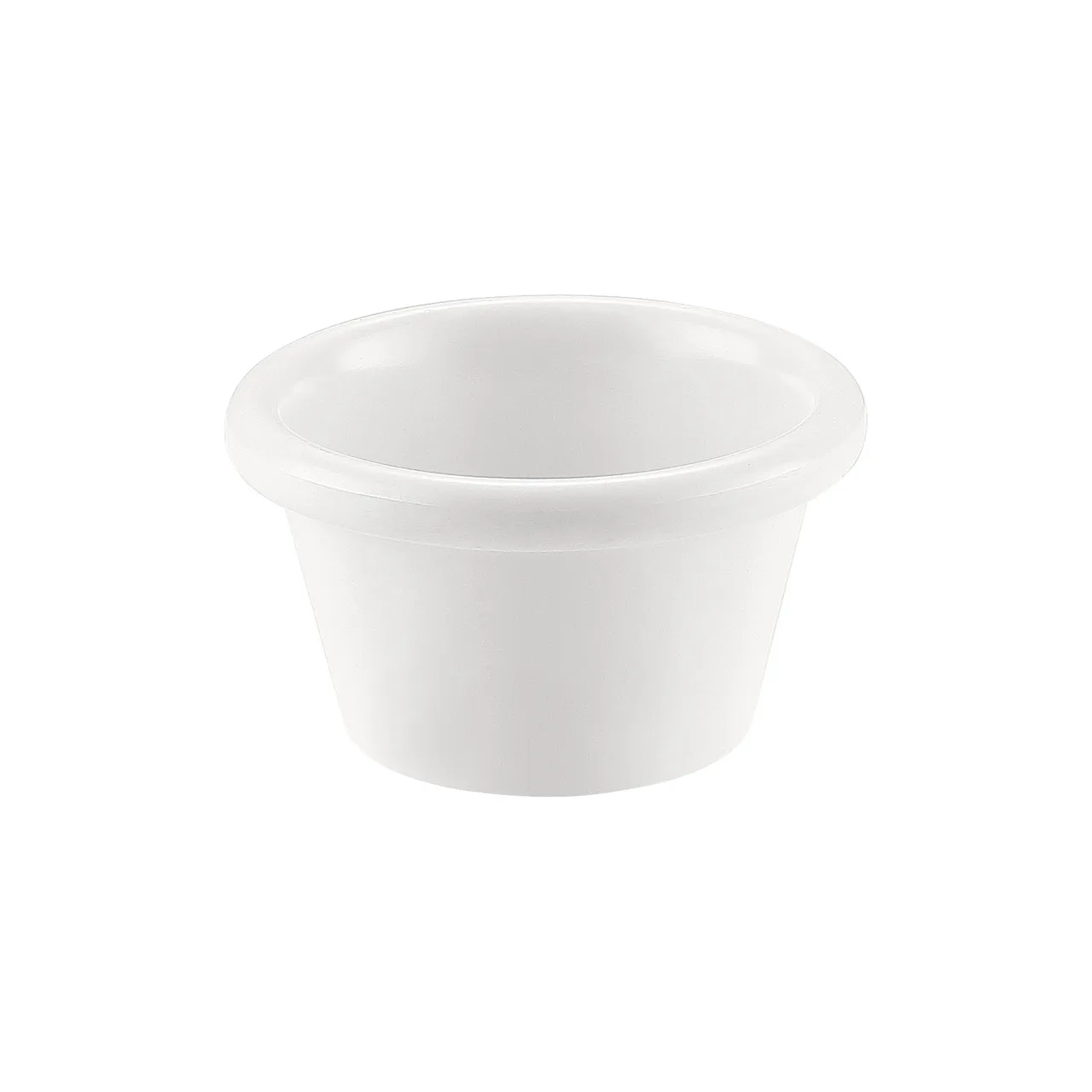 CAC China MRKF-3 Plastic Ramekin, 3 oz (3‑1/8" Dia) White Melamine - 1 Dozen