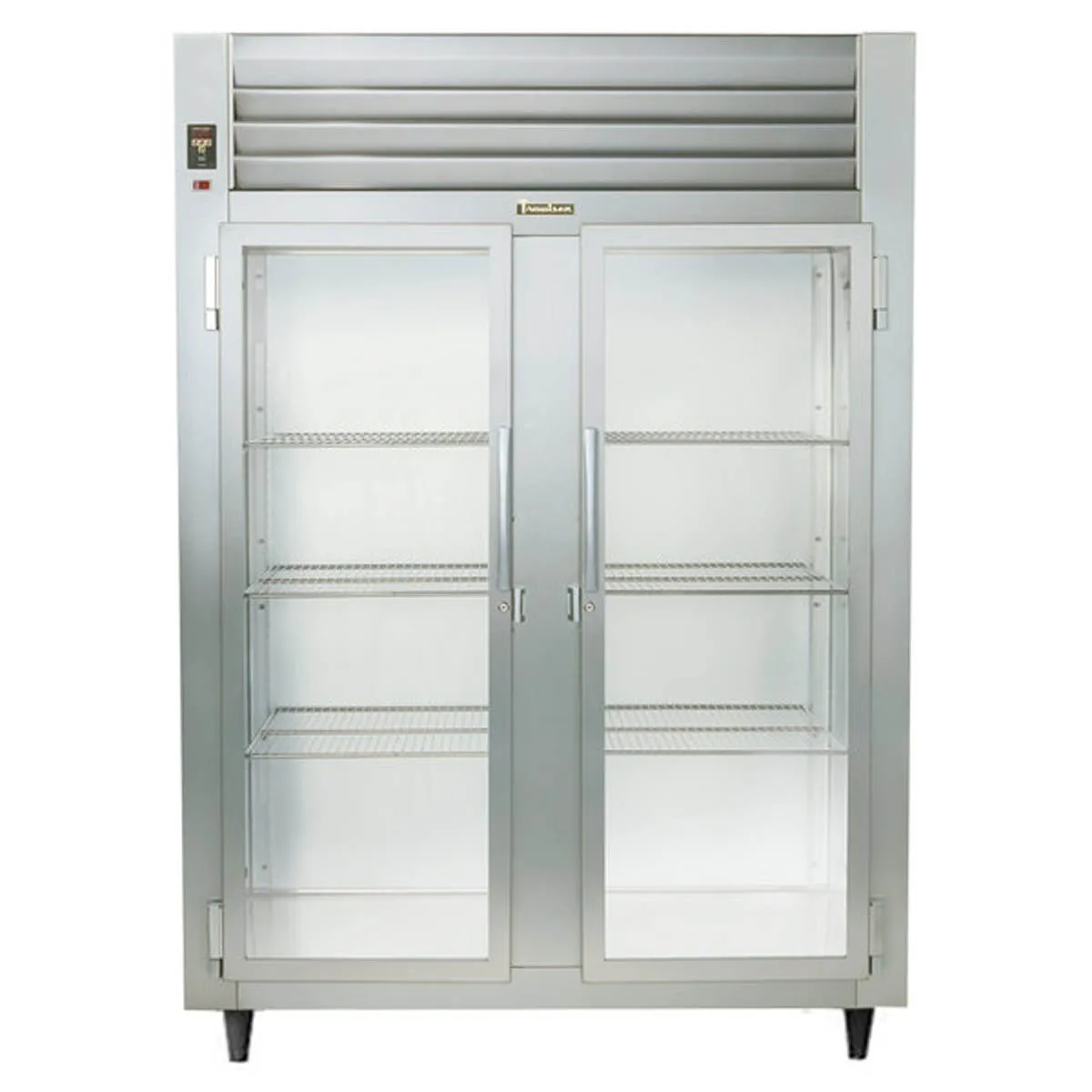 Traulsen RHF232W-FHG 2-Section 2-Door "Standard Depth" Heated Holding Cabinet, Stainless Steel, Glass Doors, Shelves