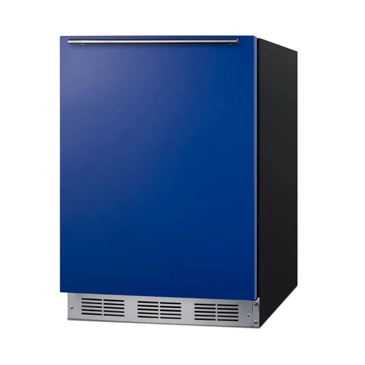 Summit BRF631BKB 23" Undercounter Freezer in Black, w/ Cobalt Blue Door, 5.1 cu. ft.