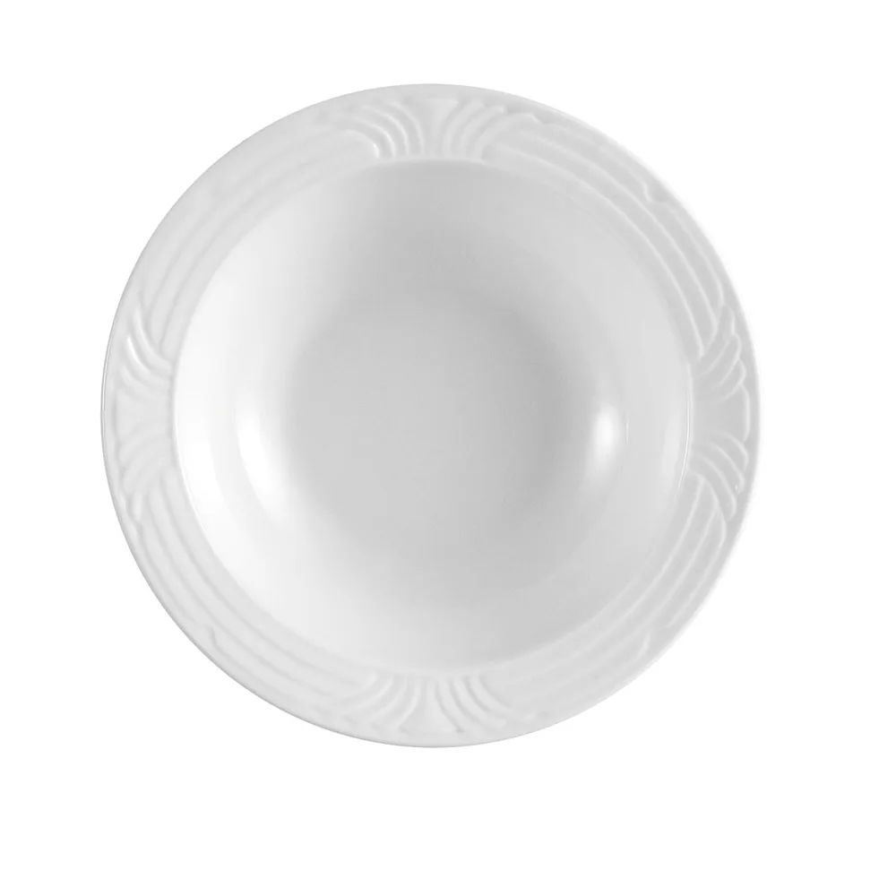 CAC China CRO-10 - Grapefruit Bowl, 9-1/2oz, 6-1/2"Dia, 1-3/4"H, Porcelain, Dishwasher Safe - Dozen