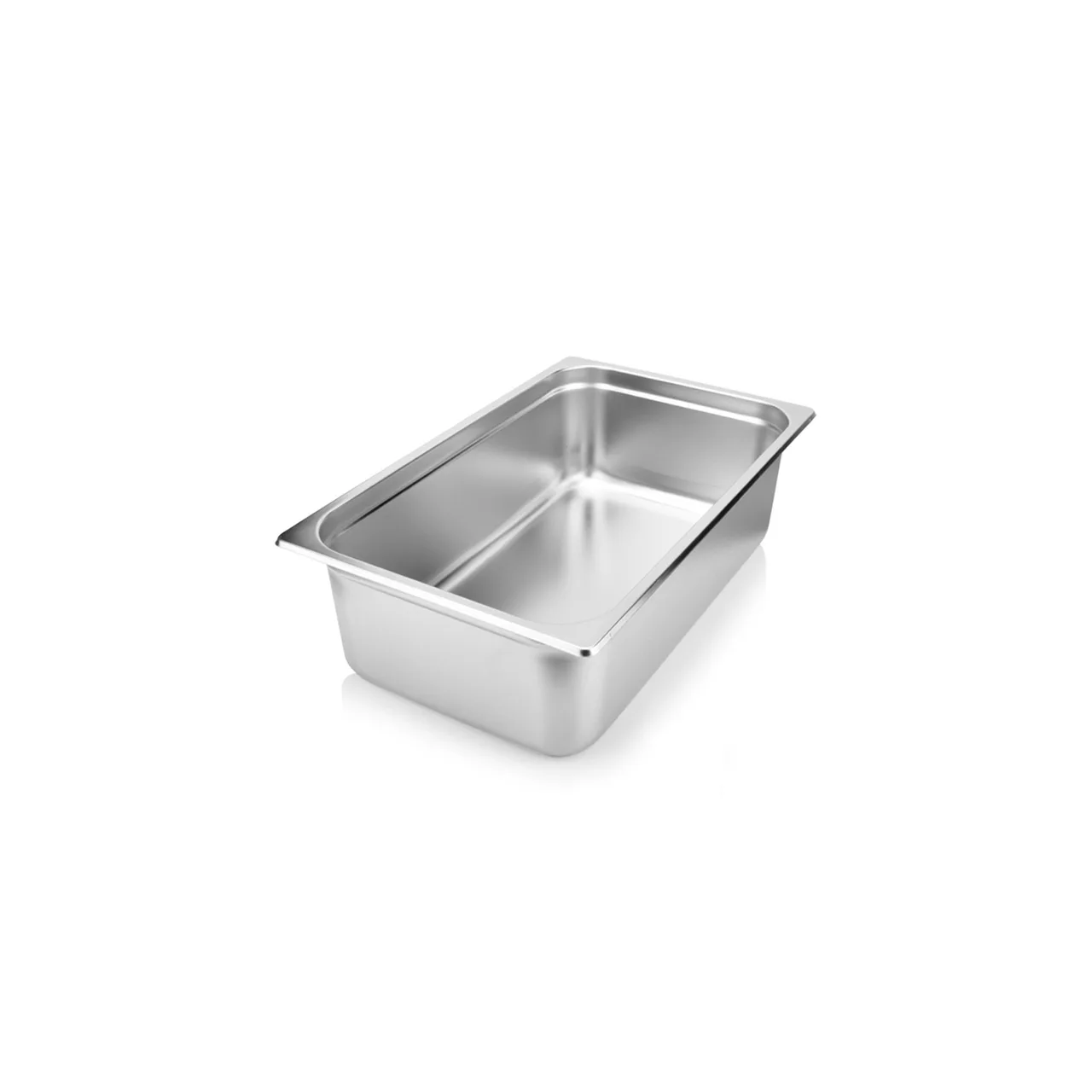 CAC China STPF-24-6 Stainless Steel Steam Table Pan, 1/1-size, 6" Deep, Anti-Jam, Stacking Lug, 24 Gauge, NSF