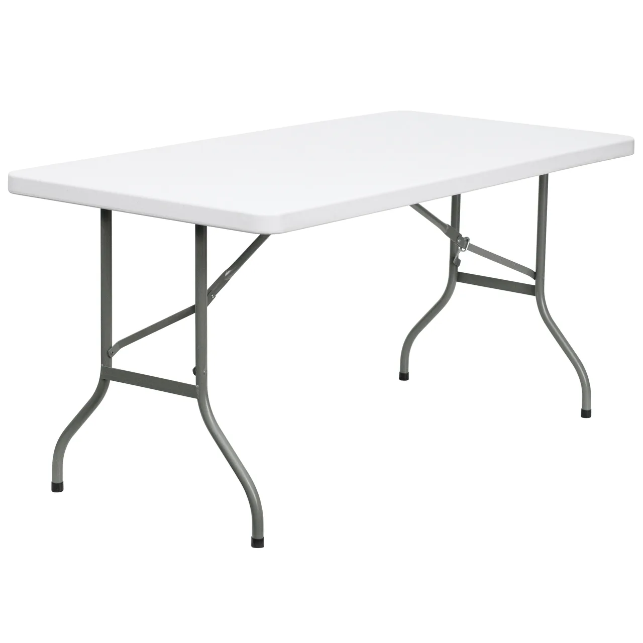 Flash Furniture DAD-YCZ-152-GG Folding Table, 60"W x 30"D x 29"H, Granite White Plastic, 330 lbs, Rectangular, Indoor/Outdoor