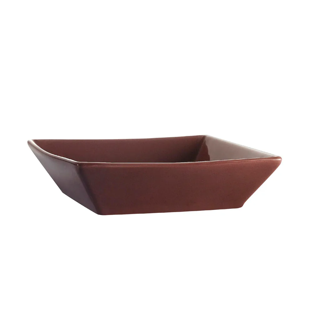 CAC China KC-B6-PLM Color Arts Square Bowl, 15 Oz., 6"x6"x1.5", Ceramic, Plum – 1 Dozen