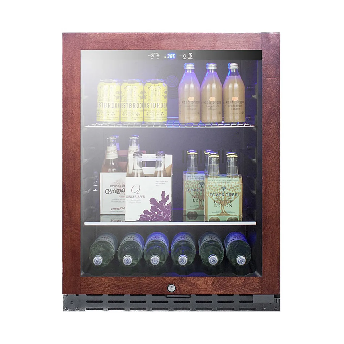 Summit ALBV2466PNR 24" Panel Ready Framed Glass Door Beverage Cooler, 4.2 cu. ft.