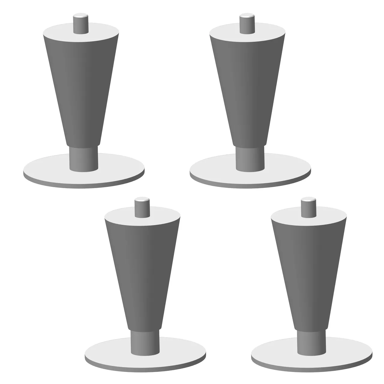 Hoshizaki LP-6 FLANGE LEG Stainless Steel Flange Leg Package, 6" Height, 4-Pack