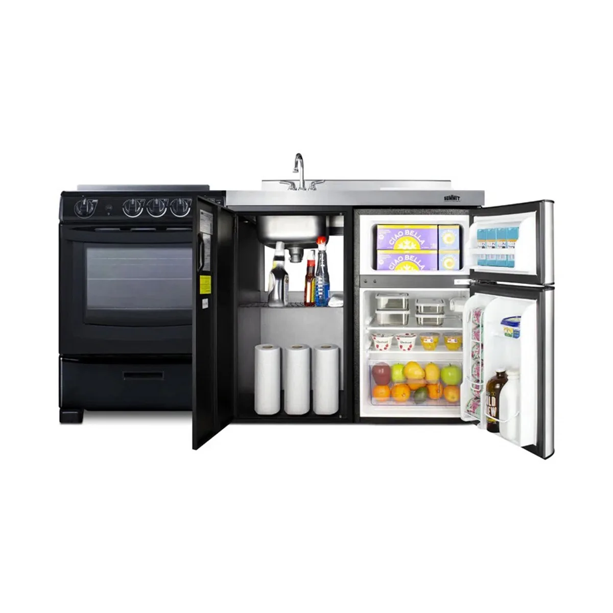 Summit ACK63ELSTB All-In-One Combination Kitchenette