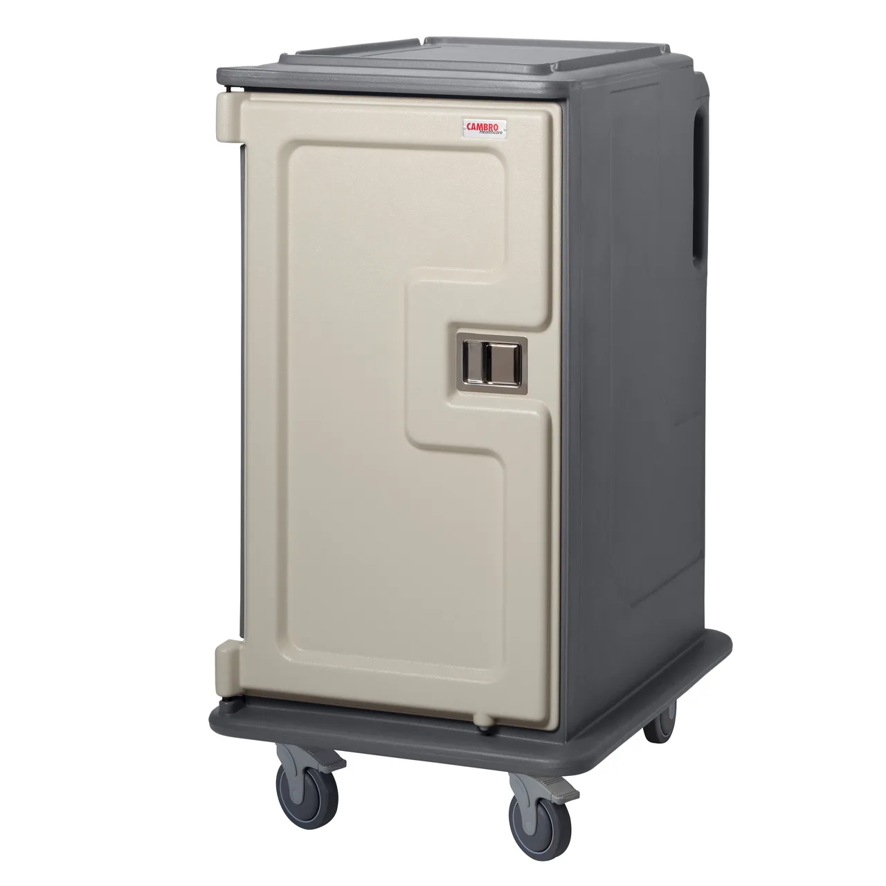 Cambro MDC1520T16191 Granite Gray 16 Tray 2 Compartment Meal Delivery Cart