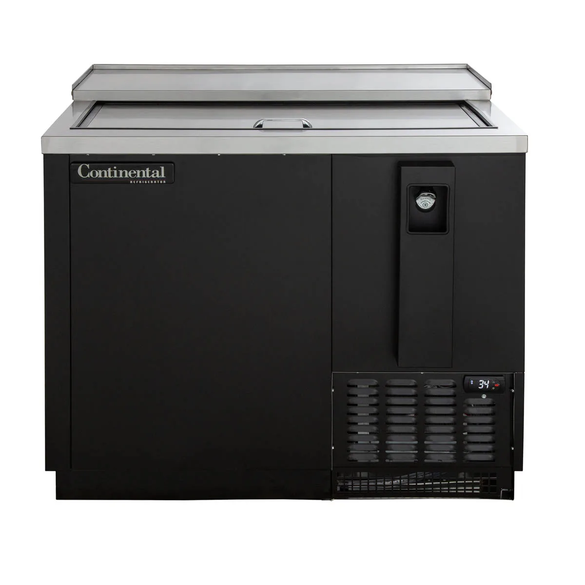 Continental Refrigerator BC37N 37" Black Horizontal Bottle Cooler