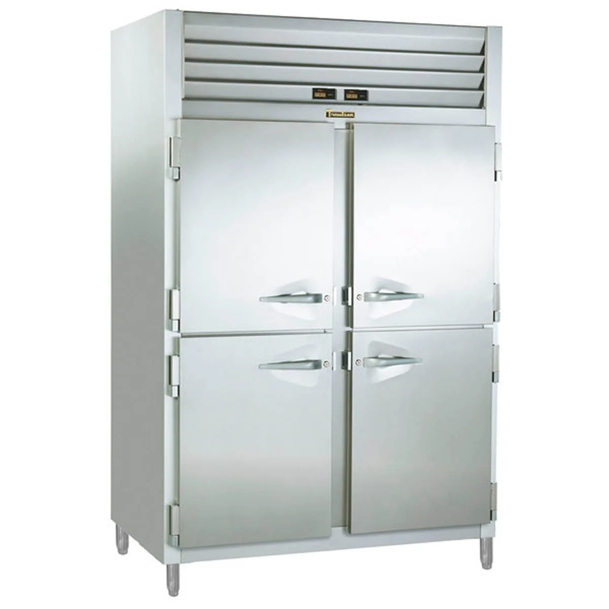Traulsen ADT232DUT-HHS 48" 2-Section Reach-In Refrigerator Freezer Combo w/ 4 Half Solid Doors