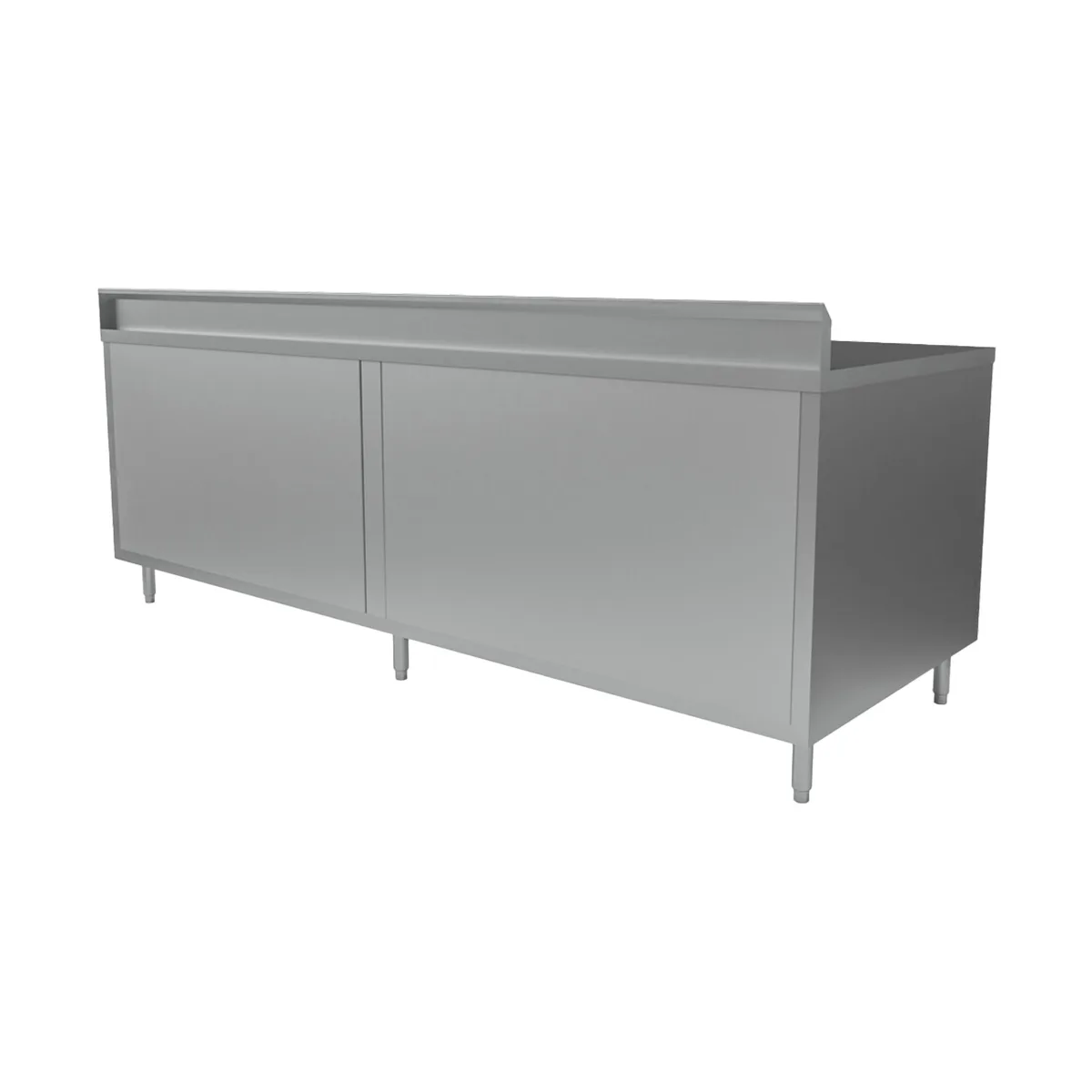 BK Resources CSTR5-3684HL 84" Work Table, Cabinet Base with Hinged Doors & Locks