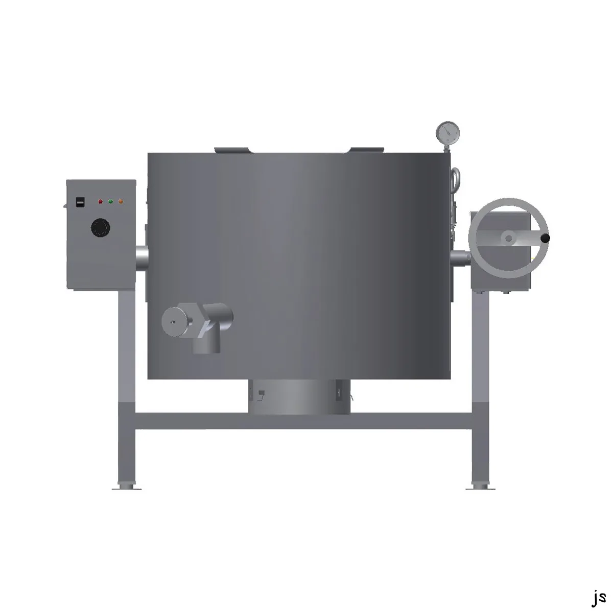 AccuTemp ALTLGB-40F 40 Gallon Floor Tilting Full Steam Jacketed Gas Kettle, 108.500 BTU