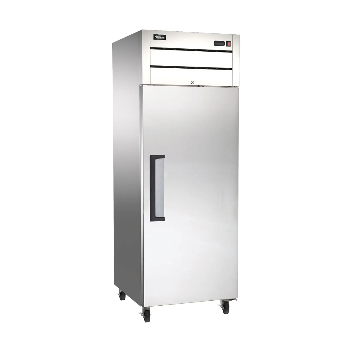 Omcan USA 50116 32" 1-Solid Door Reach-In Freezer, Top Mounted, 21.5 cu. ft., Stainless Steel