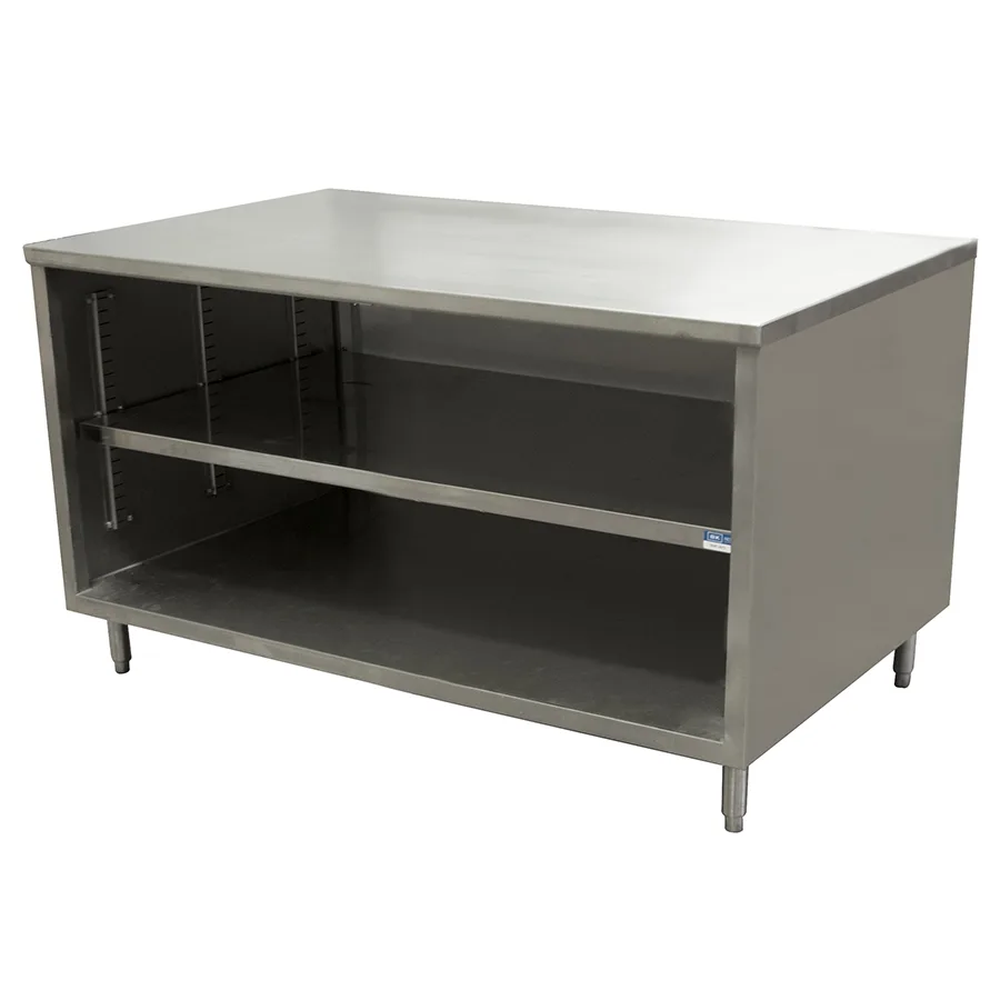 BK Resources CST-3648 Cabinet Base Open Front Work Table, 48"W x 36"D - Square / Flat Edge