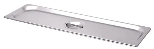 Omcan USA 80622 Stainless Steel Steam Table Pan Cover, Half‑Size Long, Solid, Handle, NSF