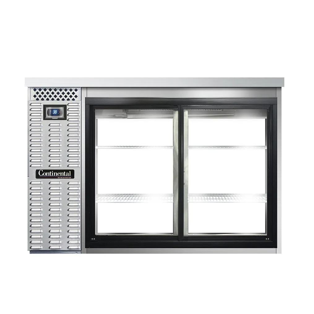 Continental Refrigerator BB50SNSSSGDPT 50" Pass-Thru Glass Door Back Bar Cooler