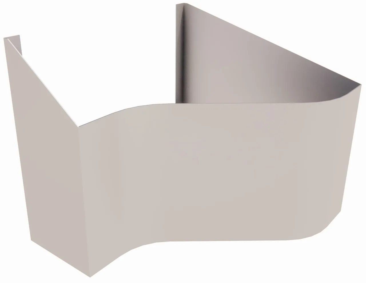 Perlick SRC-CR Curved Speed Rail, 19" Width, Stainless Steel, Keyhole Mount for TSC Ice Chest End