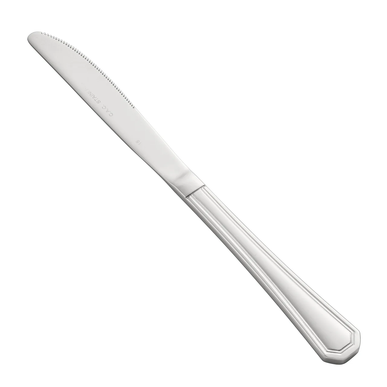 CAC China 8006-08 Lux Dinner Knife 9-1/4" Length Heavy Solid Handle 18/8 Stainless Steel - 1 Dozen