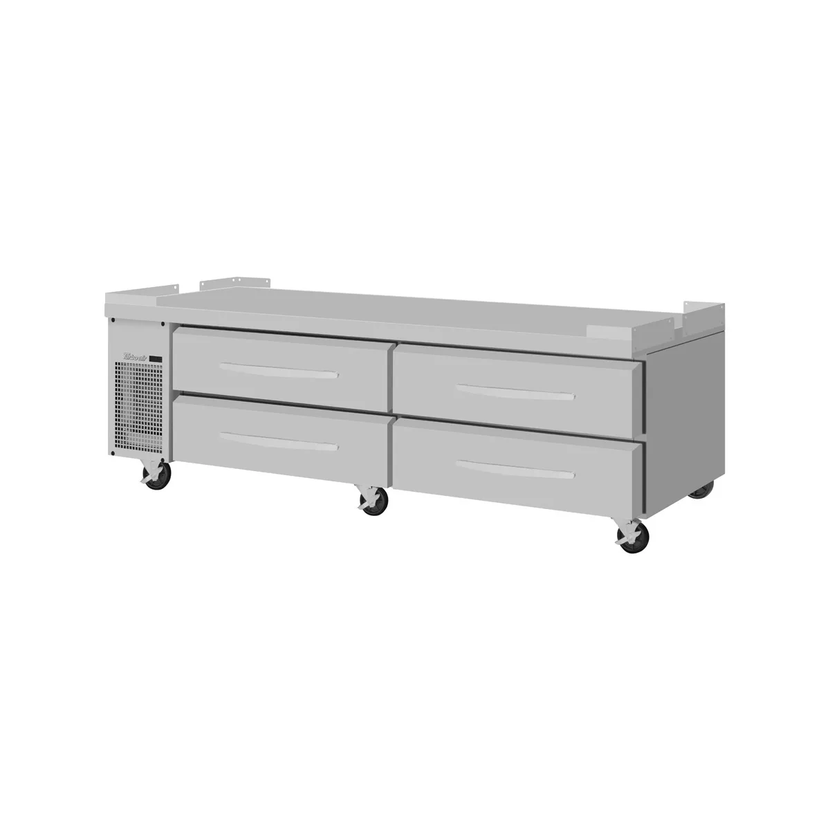 Turbo Air PRCBE-84R-N-FT 84" 4 Drawers Refrigerated Chef Base, Flat Top, 14.75 cu. ft.