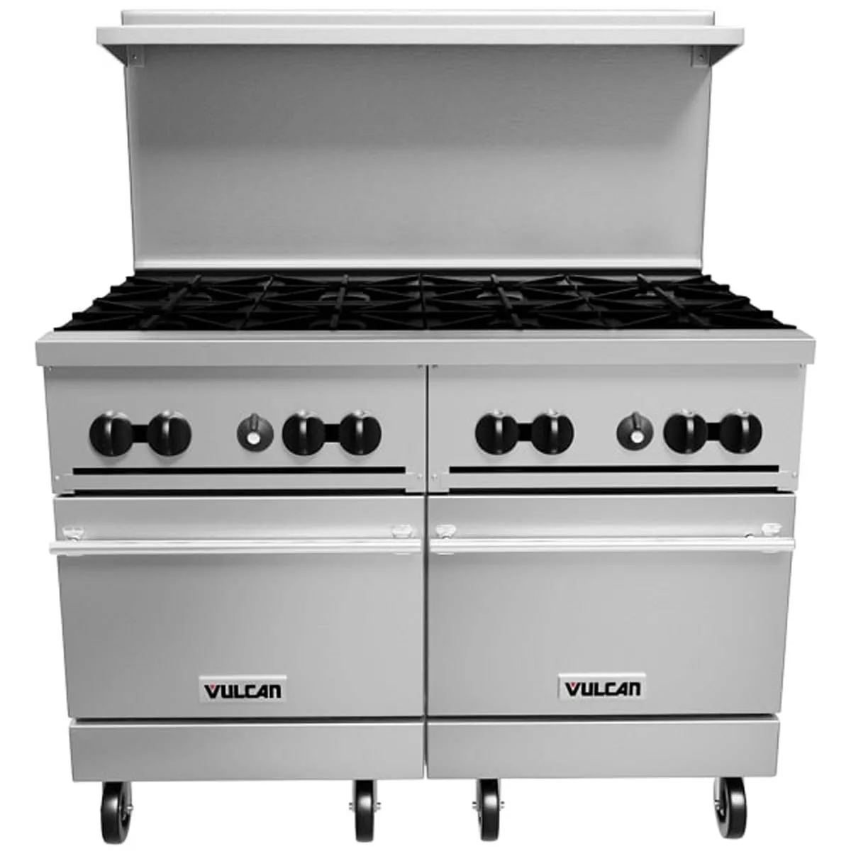 Vulcan 48SS-8B 48" Gas Restaurant Range w/ (8) Open Burners, (2) Standard Ovens, 286.000 BTU