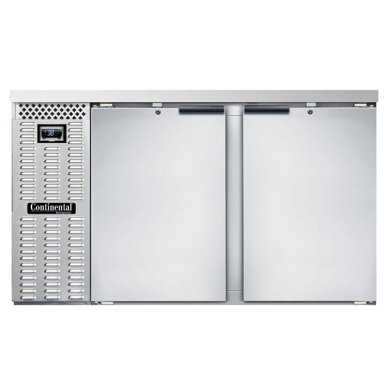 Continental Refrigerator BB59NSS Refrigerated Back Bar Cooler w/ 2 Solid Doors, 22 Cu Ft, 59"