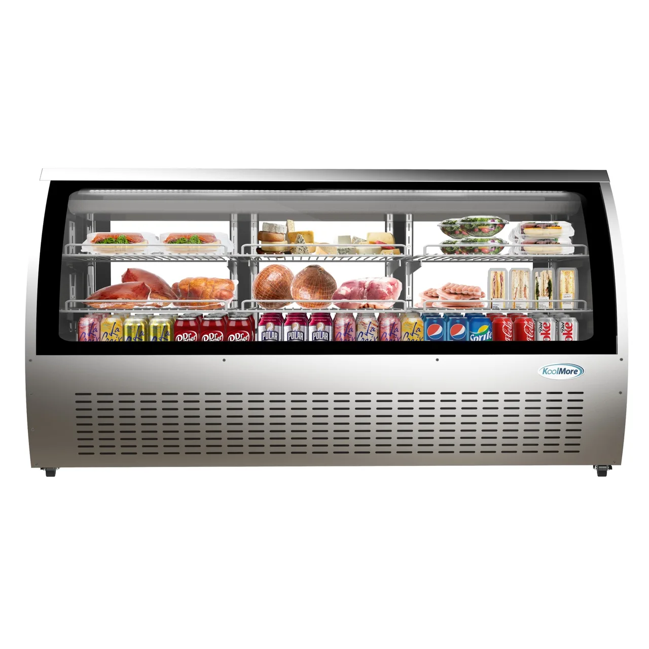 Koolmore RD32C-SS 82" Curved Refrigerated Deli Display Case