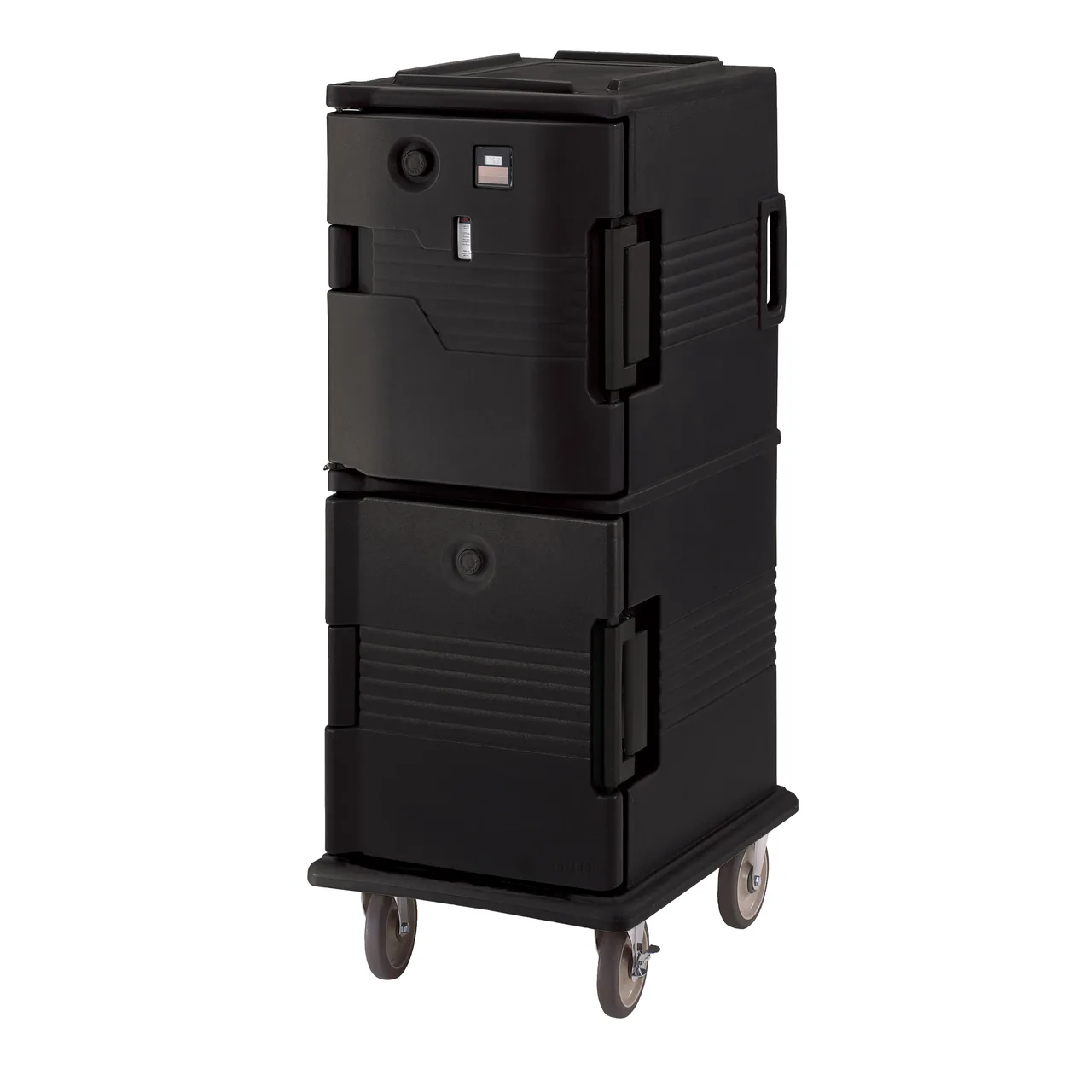 Cambro UPCHT800110 1-Section Heated Holding Cabinet, 20.5"W x 27"D, Black Poly, Holds 12 Pans, 230W, 110V