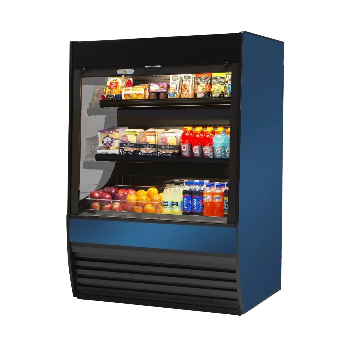 Federal Industries VRSS4860S 47" Self-Serve High Profile Open Air Merchandiser, Solid Square Sides