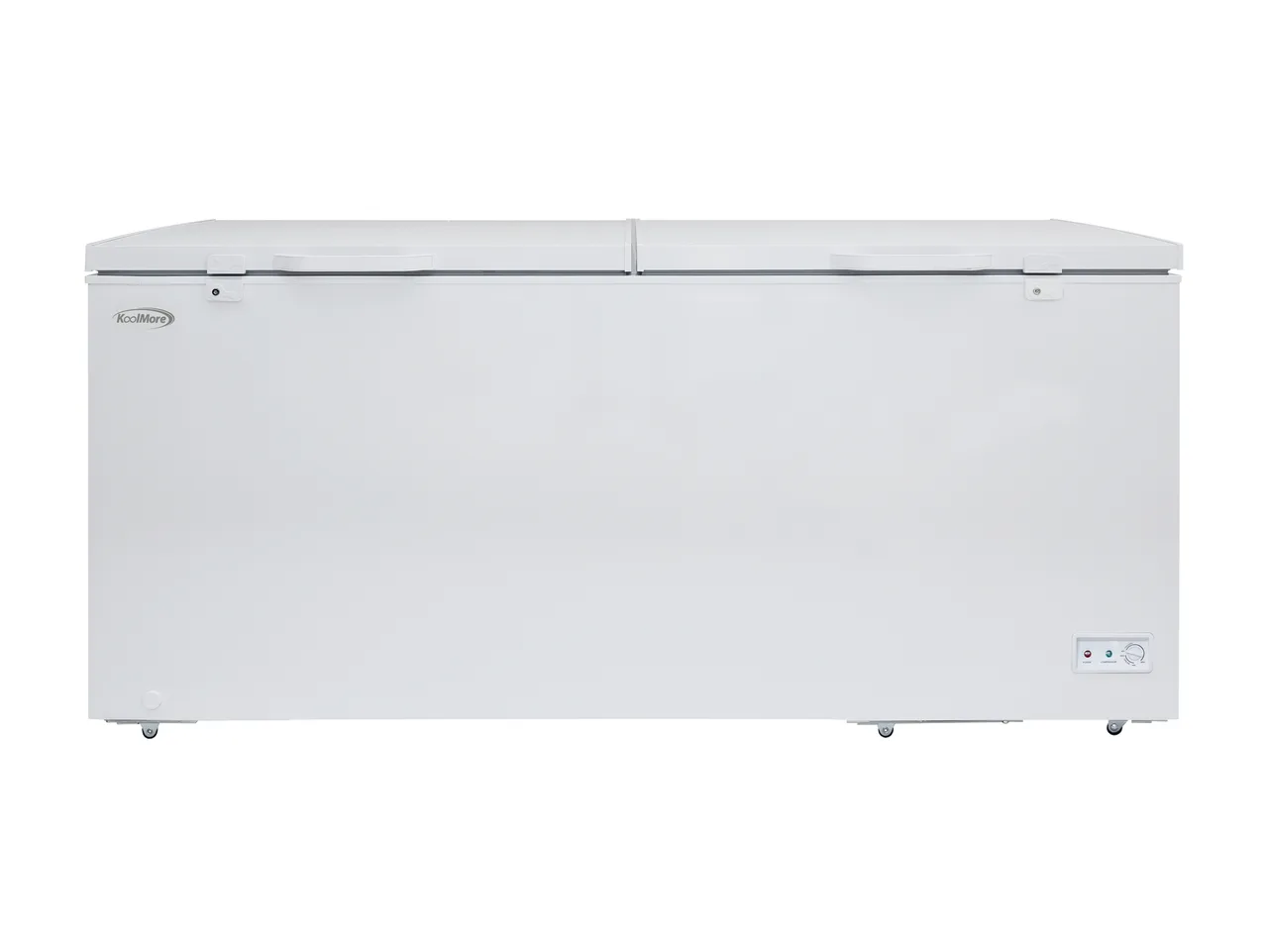 Koolmore KM-SCF-30C Chest Freezer, 79" Wide, 30 cu ft, Steel Hinged Door, Lock & Key, 6 Casters