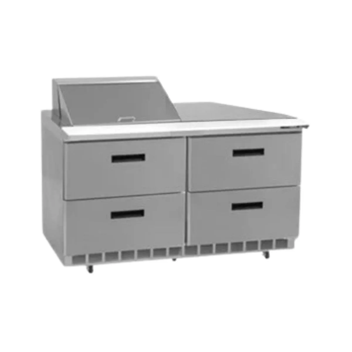 Delfield D4448NP-6 48" 2-Section Sandwich and Salad Prep Table, 4 Drawers, 6 Pans, 16 cu. ft.