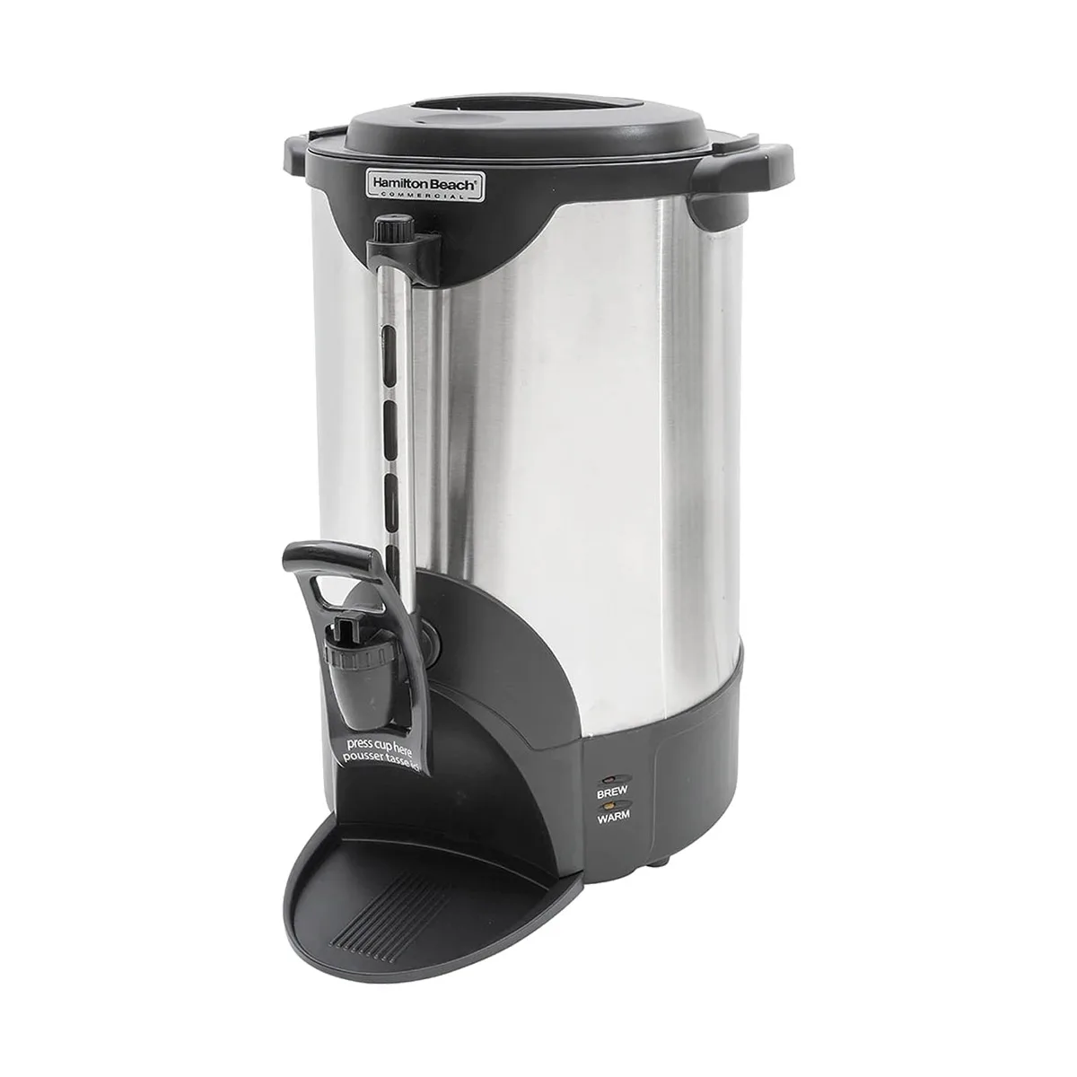 Hamilton Beach HCU040S - Coffee Urn, 40 Cup Capacity, Double Wall Insulation, 1.44kW - 120V
