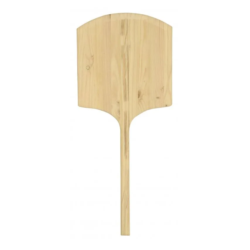 Omcan USA 80608 Pizza Peel - 18" x 18" Square Wood Blade, 42" Length, Tapered Wood Handle