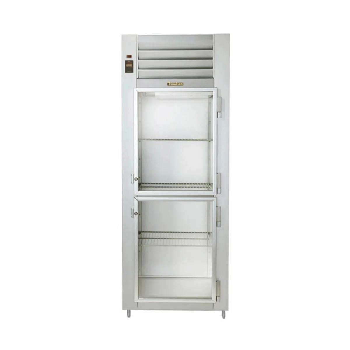 Traulsen G17002P 30" 1-Section Pass-Thru Refrigerator w/ 4 Half Glass-Solid Doors (right hinged), R-450A, 25.3 cu. ft.