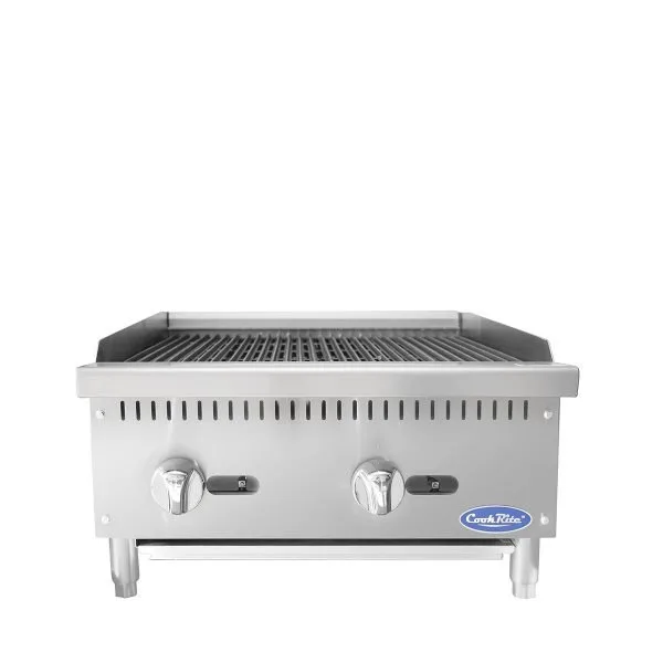 Atosa USA ATRC-24 24" Countertop Gas Radiant Charbroiler w/ (2) Burners, 70.000 BTU