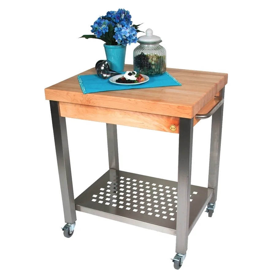 John Boos CUCT04 Cucina Technica Cart, 24"W X 24"D X 35"H Overall Size