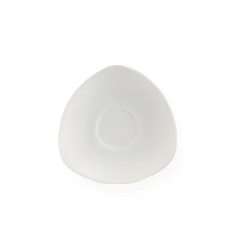 CAC China RCN-38 Clinton Saucer, 4-3/4" x 4-3/4", White Porcelain, Microwave Oven Safe - 1 Dozen