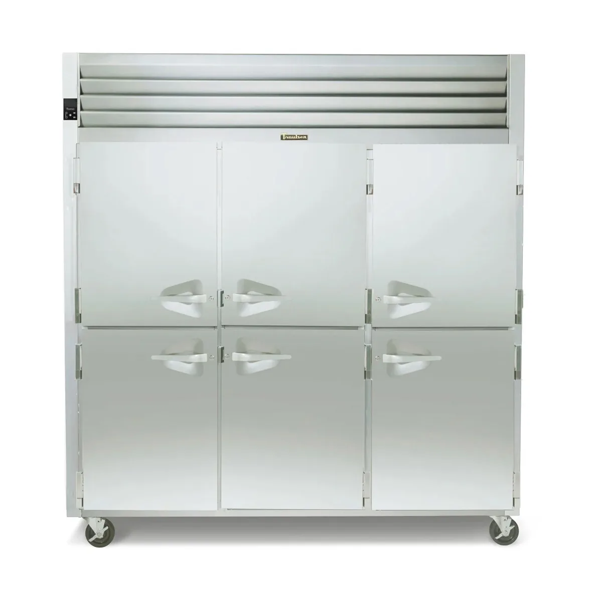 Traulsen RHT332NPUT-HHS 76" 3-Section Pass-Thru Refrigerator w/ 12 Half Solid Doors, Top Mount, 73.62 cu. ft.
