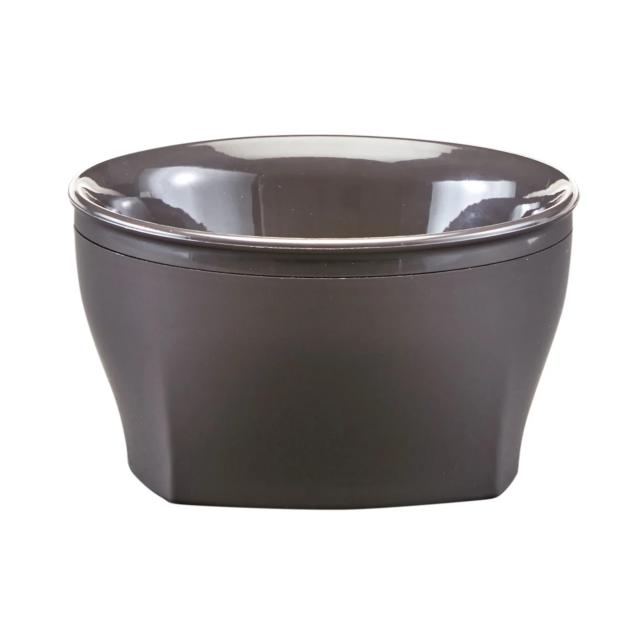 Cambro MDSHB9485 Plastic Bowl, 9 oz, 4‑3⁄8" Dia × 2‑2⁄5" H, Gray Smoked‑Metal Finish, Polypropylene