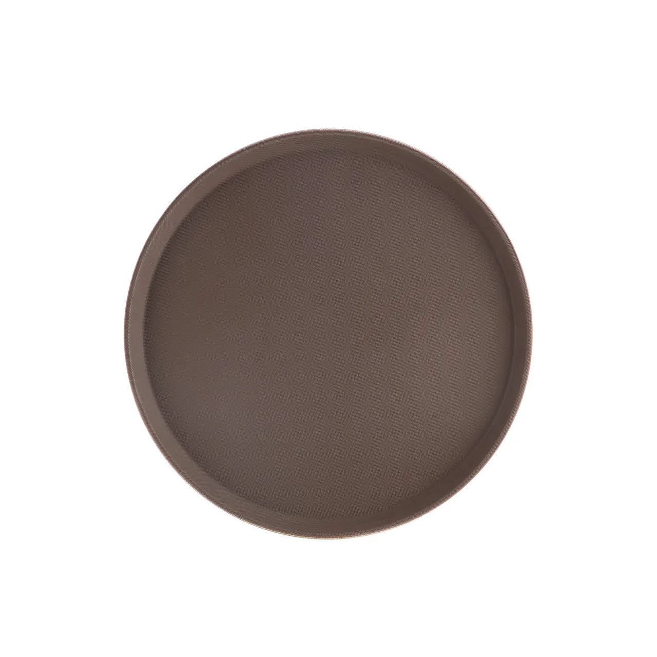 CAC China PDTR-16BN - Super Round Serving Tray, 16" Diameter, Brown Plastic, NSF Certified
