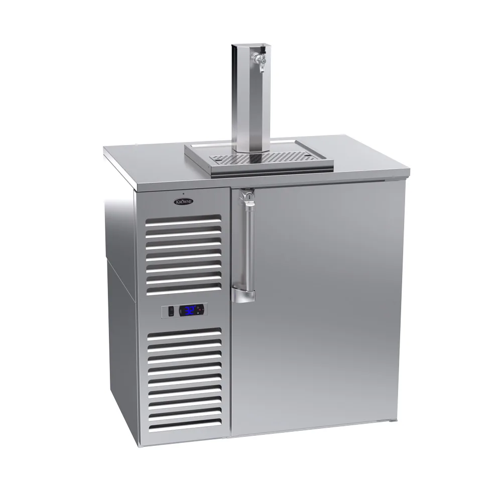 Krowne DB36 36" Draft Beer Cooler w/ 1 Keg, 1 Single-Tap Tower, One-Section