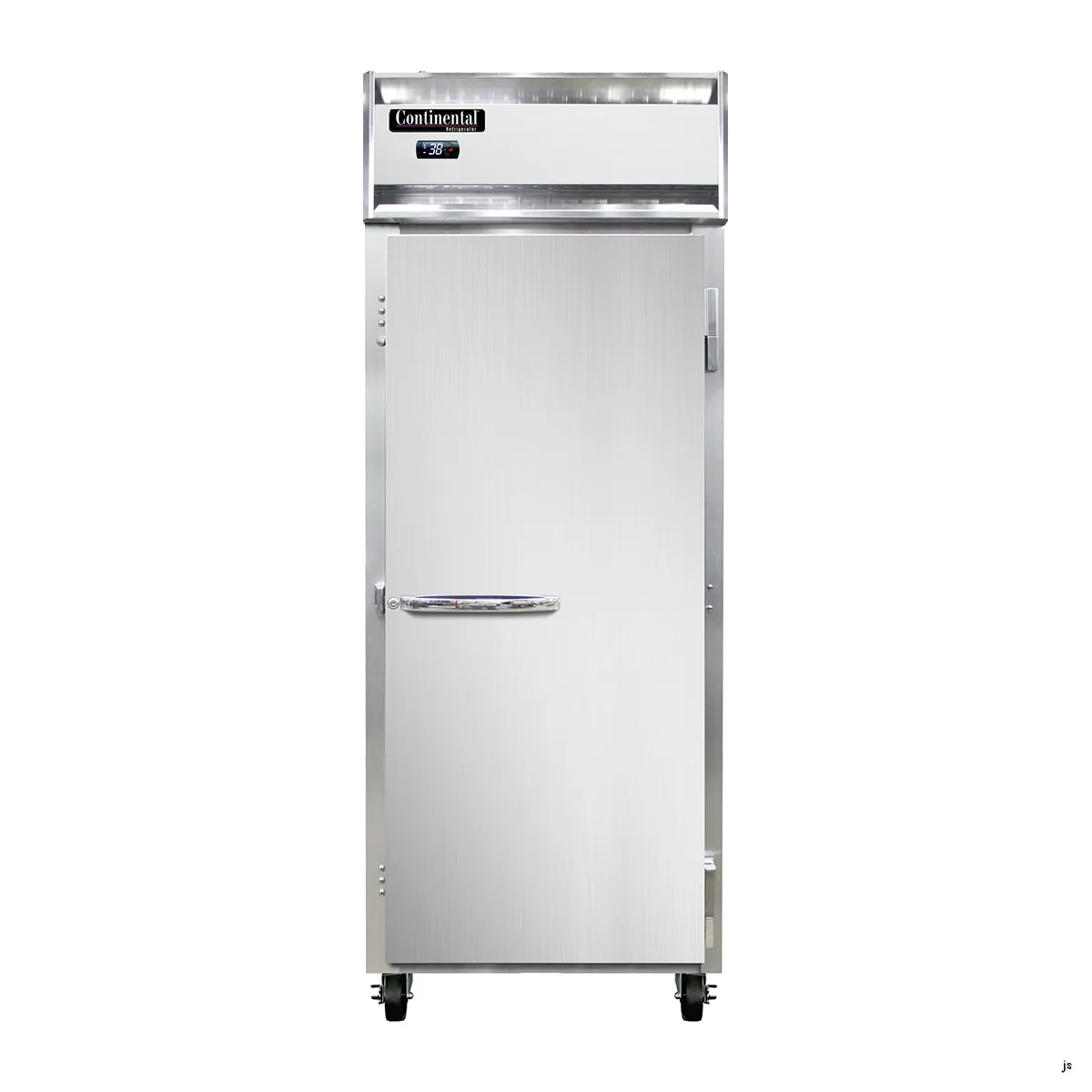 Continental Refrigerator 1REN 28.5" 1-Section Reach-In Refrigerator w/ Solid Door, Stainless Steel Front Aluminum Exterior, 21 cu. ft.