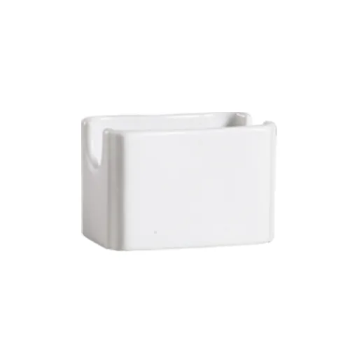 CAC China 101-HSP - Sugar Packet Holder, 3¼" L x 2¾" W x 2½" H, Bone White Porcelain - 1 Dozen