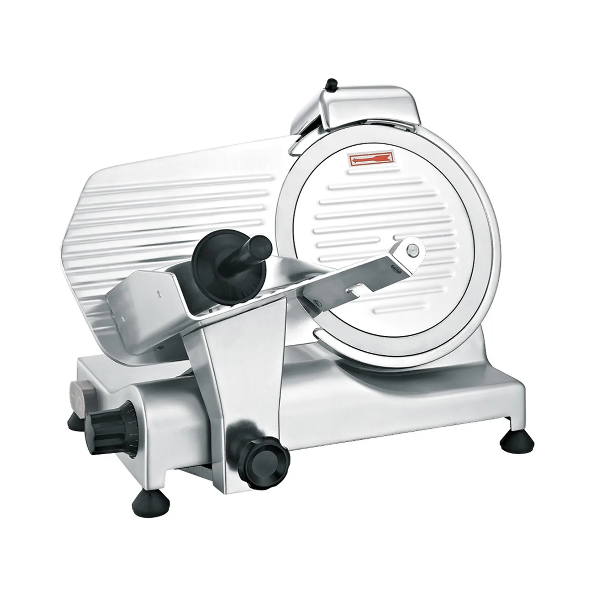 Global Solutions by Nemco GS1601 Gravity-Feed Meat Slicer – 10” Blade, 0‑7/16” Slice, 3/8 HP 280W 110V, ETL Certified