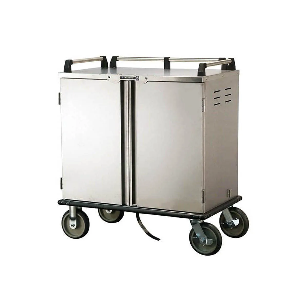 Lakeside DCD-5510 Stainless Steel 10 Tray Meal Delivery Cart w/ 2 Compartments