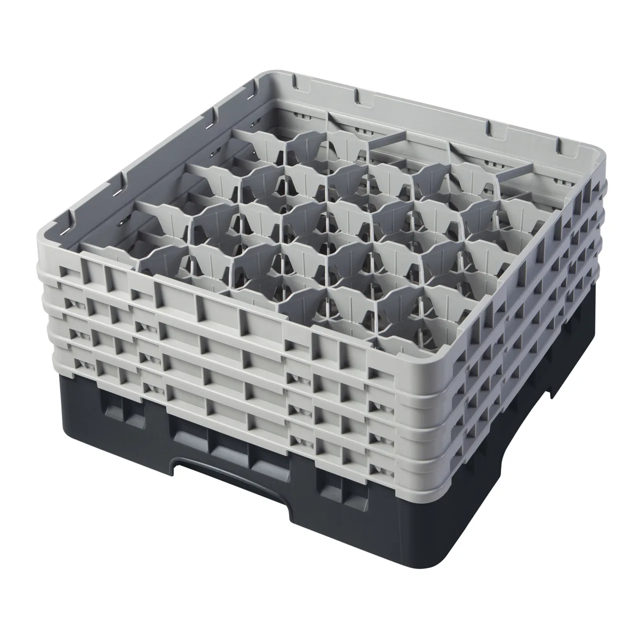 Cambro 20S800110 Camrack Glass Rack, Black, Full Size, 20 Compartments, 3-7/8 Max Dia, 8-1/2 Max Height